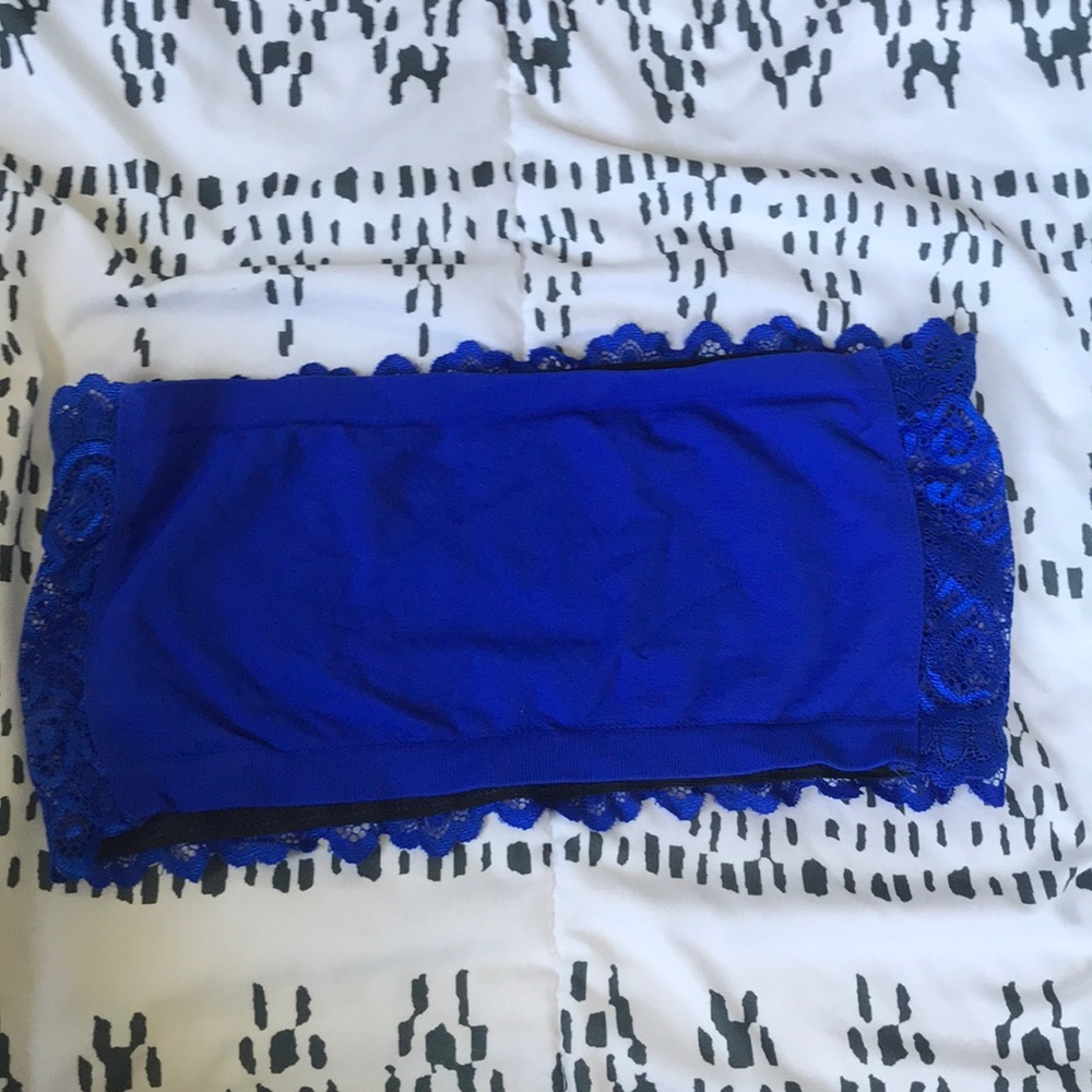 Free People bandeau blue lace bralette cobalt - Picture 4 of 5